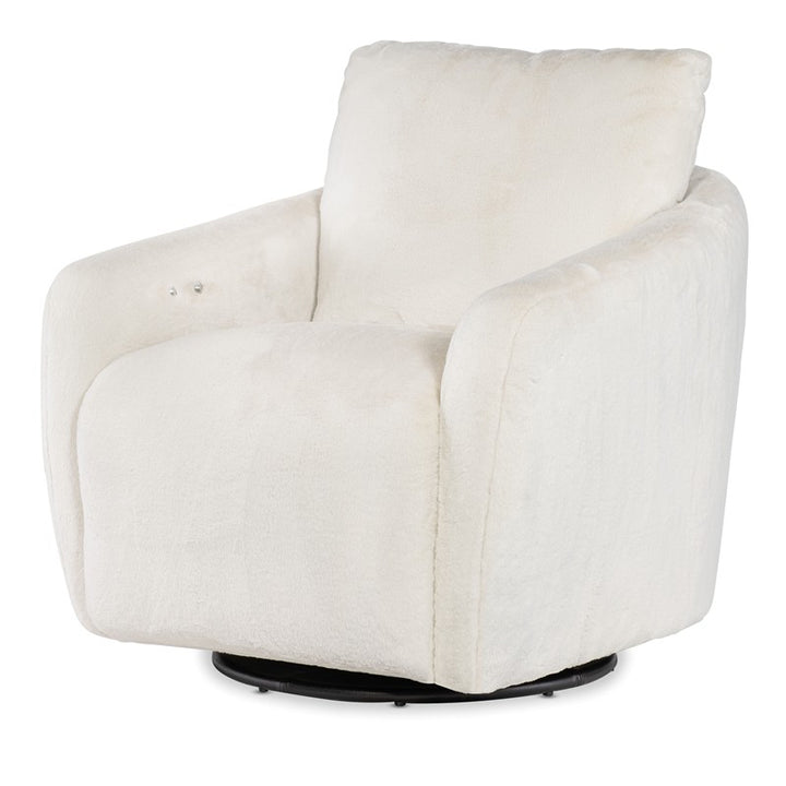 CC - Bonnie Swivel Chair With Power Footrest - White
