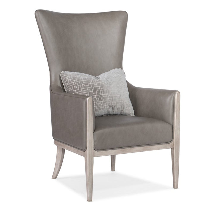 CC - Kyndall Club Chair With Accent Pillow - Dark Gray