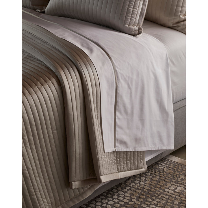 Charmeuse Channel Charcoal King Coverlet