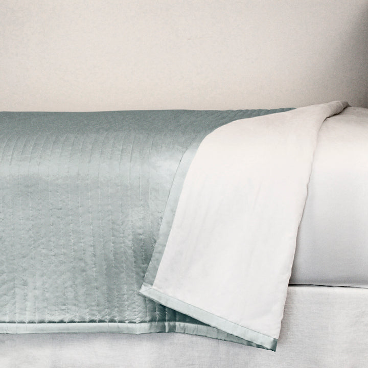 Charmeuse Channel Frost  King Coverlet