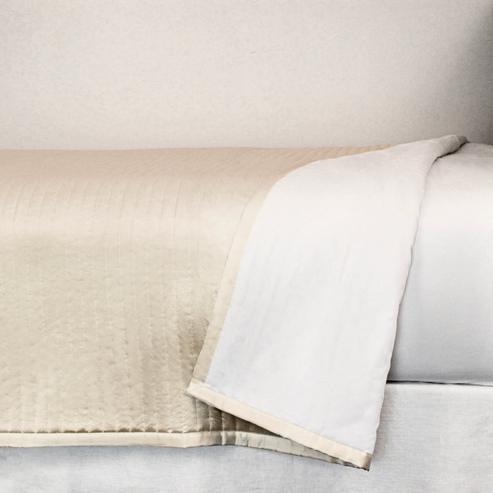 Charmeuse Channel Pumice King Coverlet
