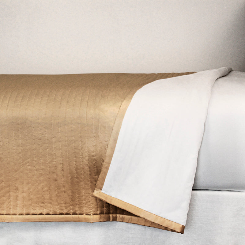 Charmeuse Channel Sand King Coverlet