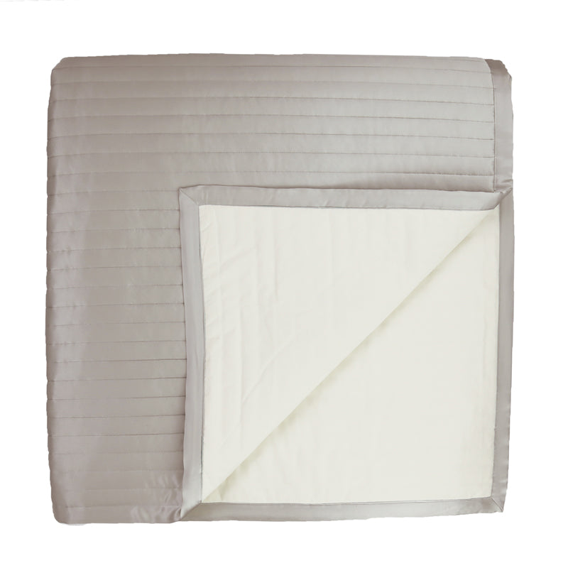 Charmeuse Channel Silver King Coverlet