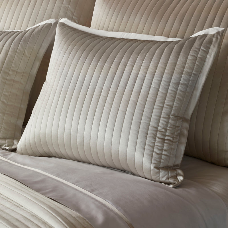 Charmeuse Channel White King Coverlet