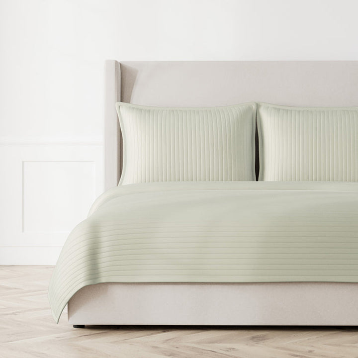 Charmeuse Channel Frost Queen Coverlet