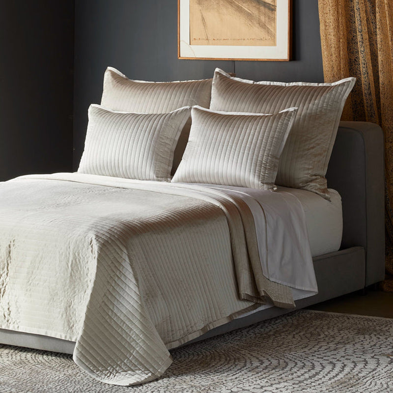 Charmeuse Channel Frost Queen Coverlet