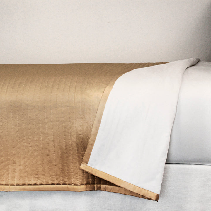 Charmeuse Channel Sand Queen Coverlet