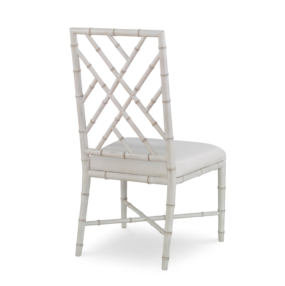 Brighton Side Chair-Antique White/Flax