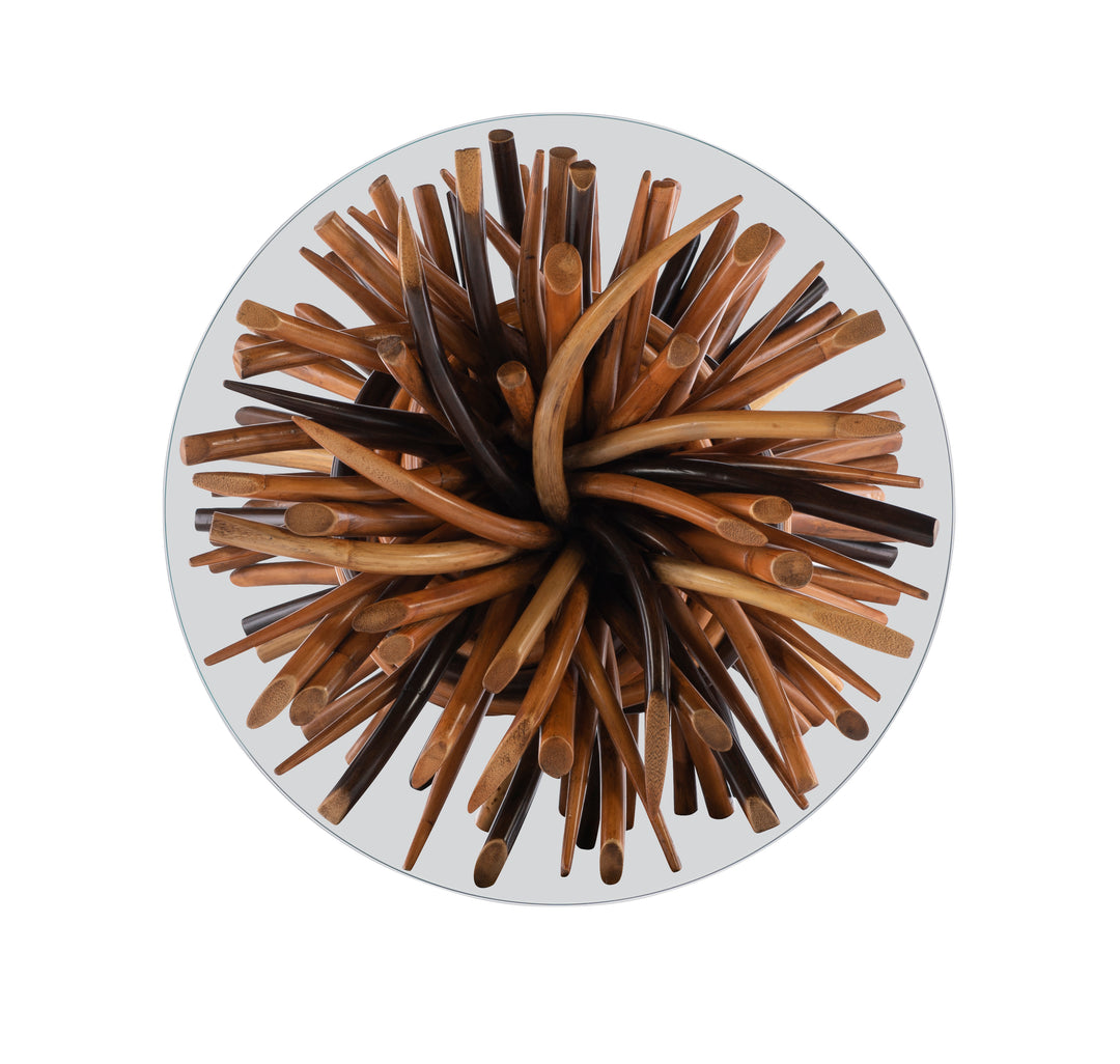 Chronograph Knot End Table-Natural