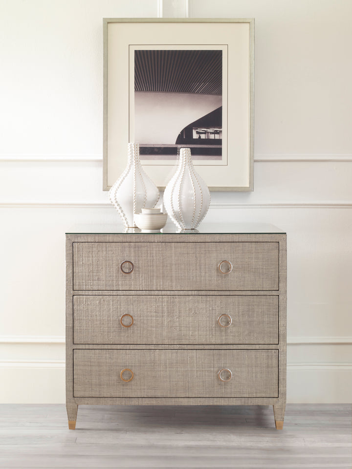 Charleston Side Chest (W/Glass)-Fr Grey