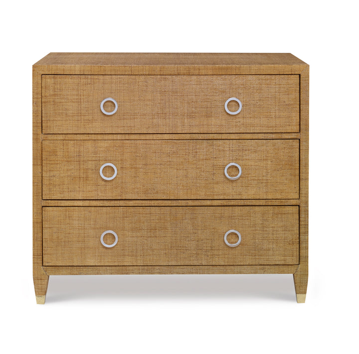 Charleston Side Chest (W/Glass)-Sand