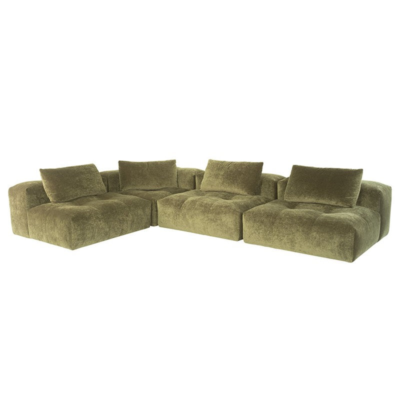 California 4pc Armless Sectional (Velvet)