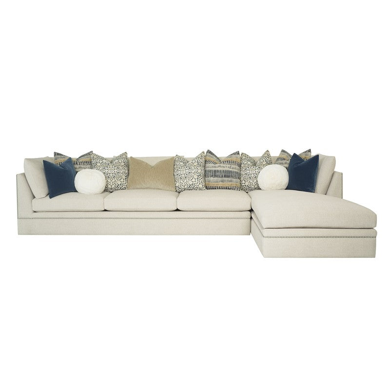Conner 2pc Chaise Sectional (With Optional Nail Trim)