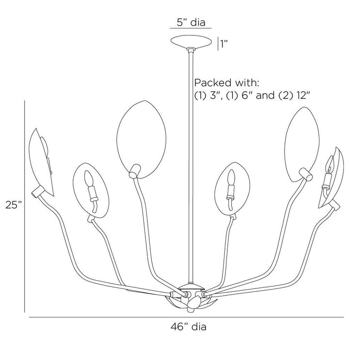 Flores Six Light Chandelier