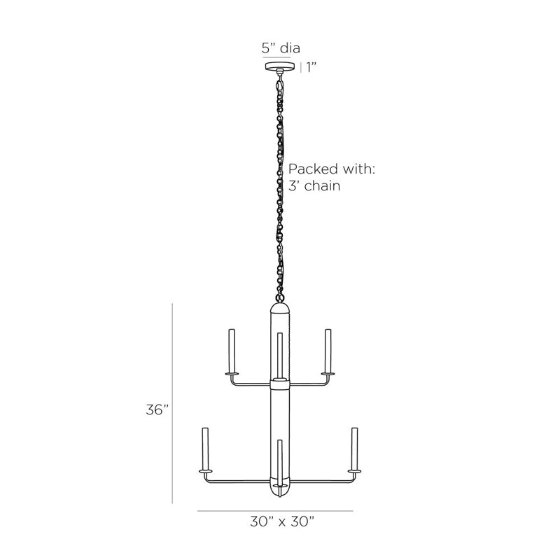 Walden Eight Light Chandelier