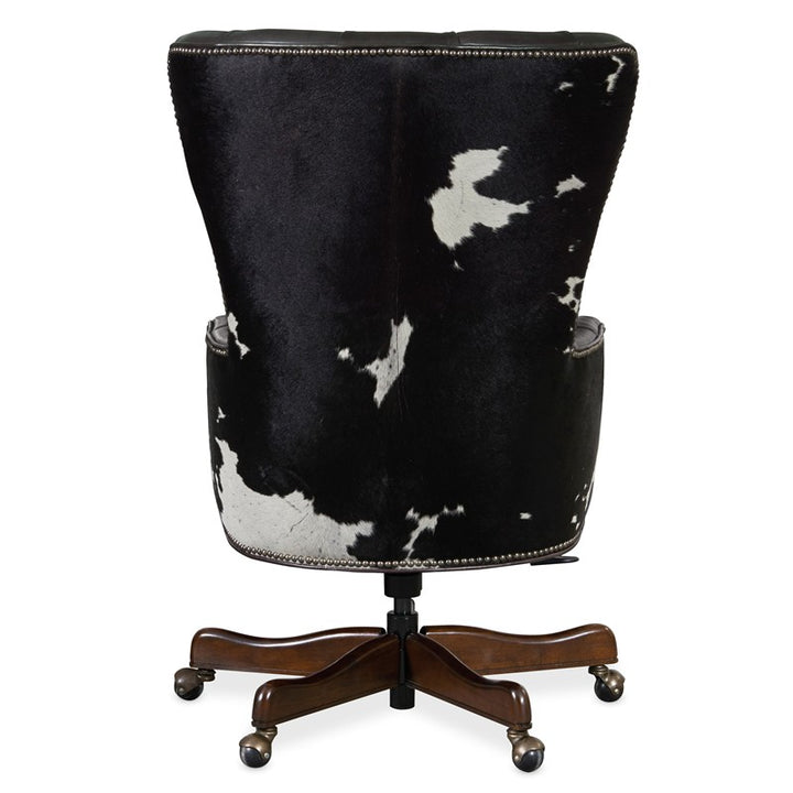 EC - Katherine Executive Swivel Tilt Chair With Black & White HOH