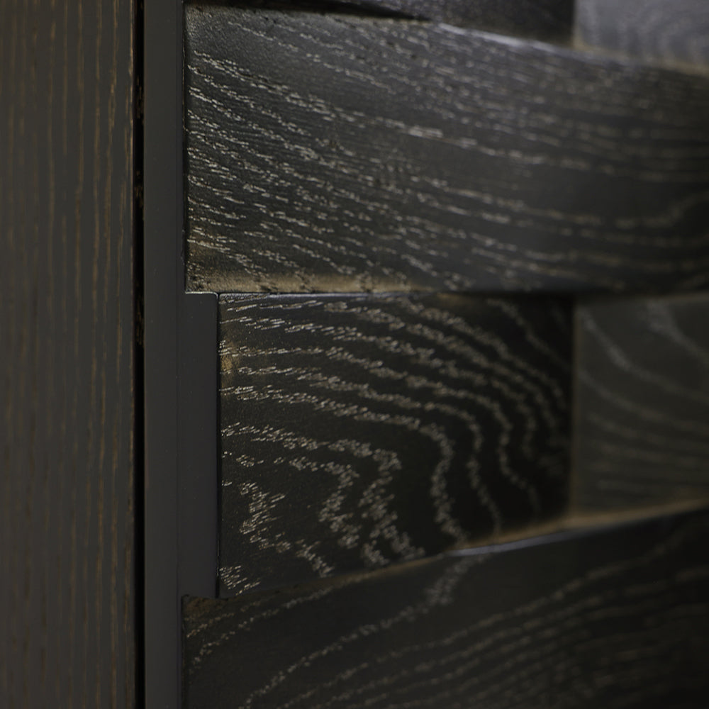 Tessere Four-Door Credenza, Black