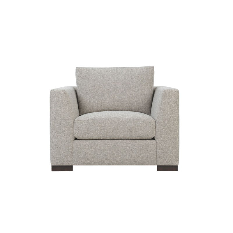 Gray armchair on a white background