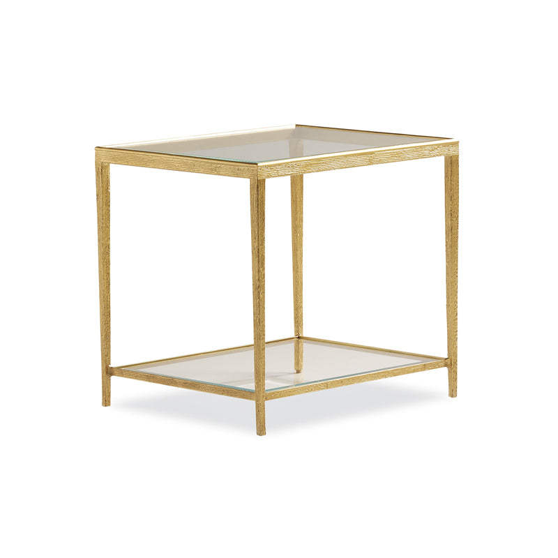Jinx Brass Rectangle Side Table