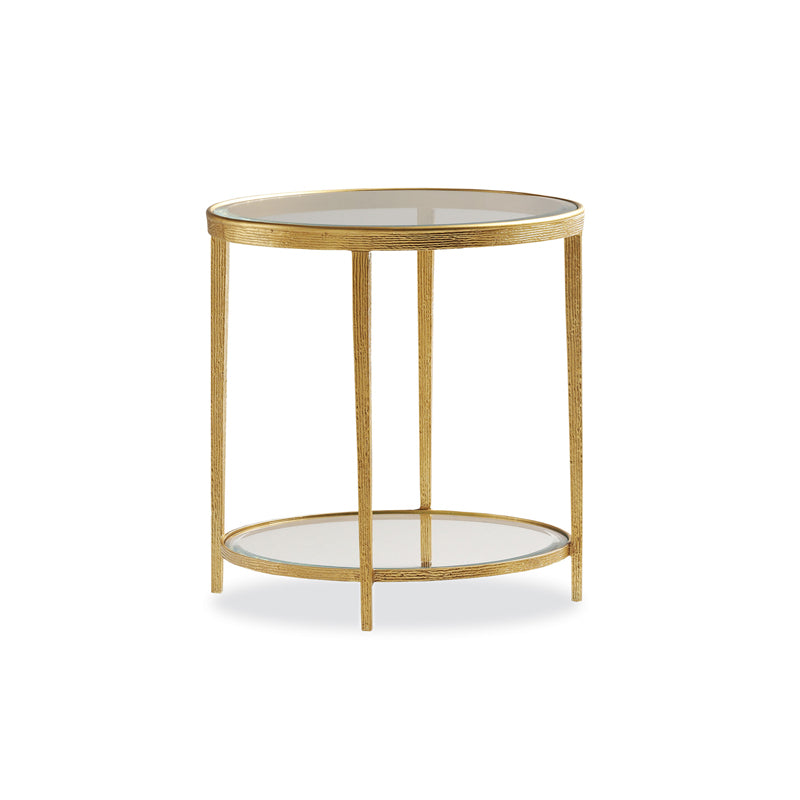 Jinx Brass Round Side Table