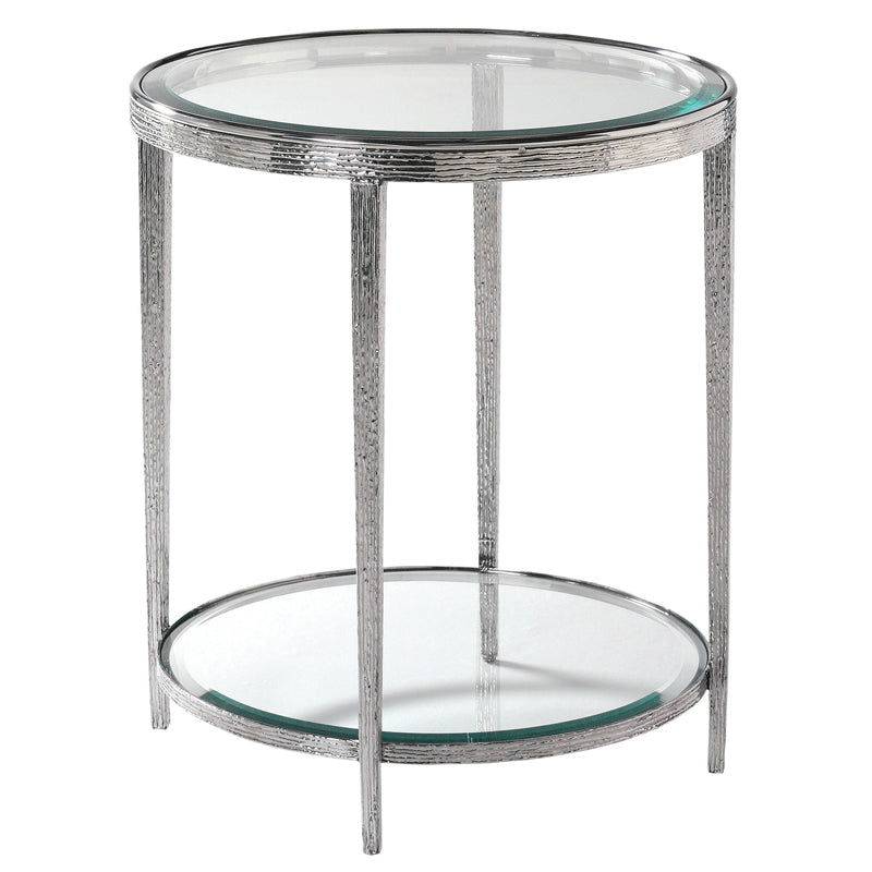 Jinx Nickel Round Side Table