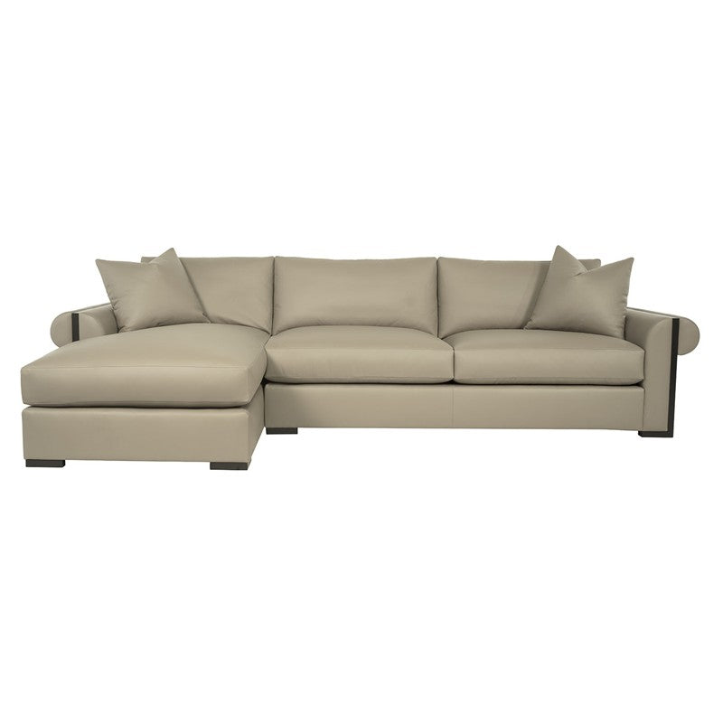 Half Moon 2pc Chaise Sectional (Leather)