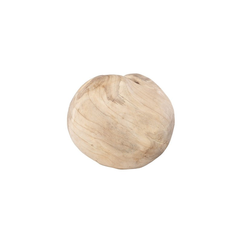 Teak Wood Ball Sculpture