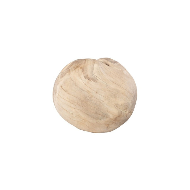 Teak Wood Ball Sculpture