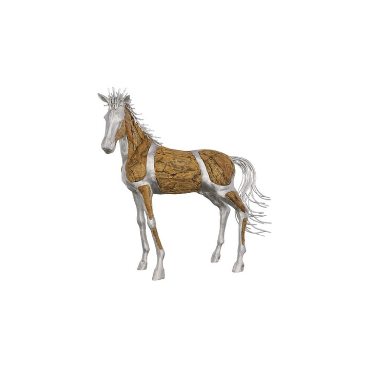 Mustang Horse Woodland Sculpture