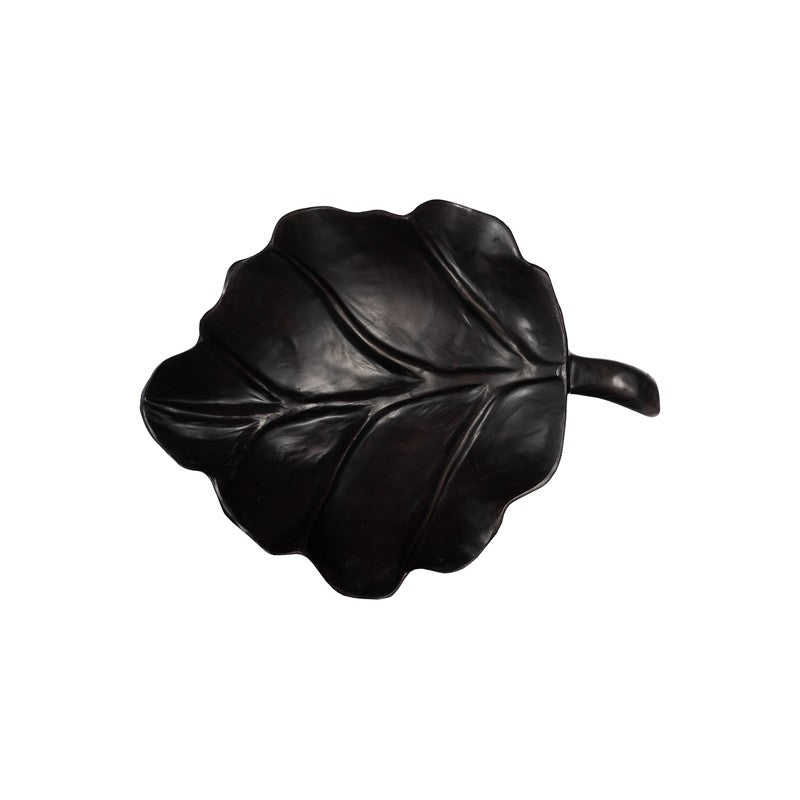 Leaf Bowl, Teak Wood, Black