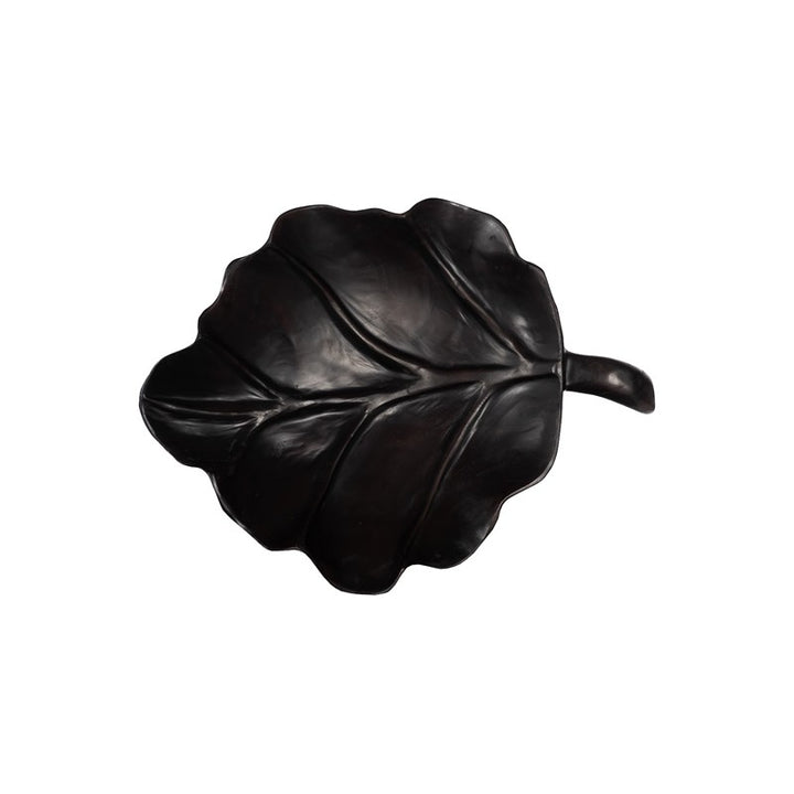 Leaf Bowl, Teak Wood, Black