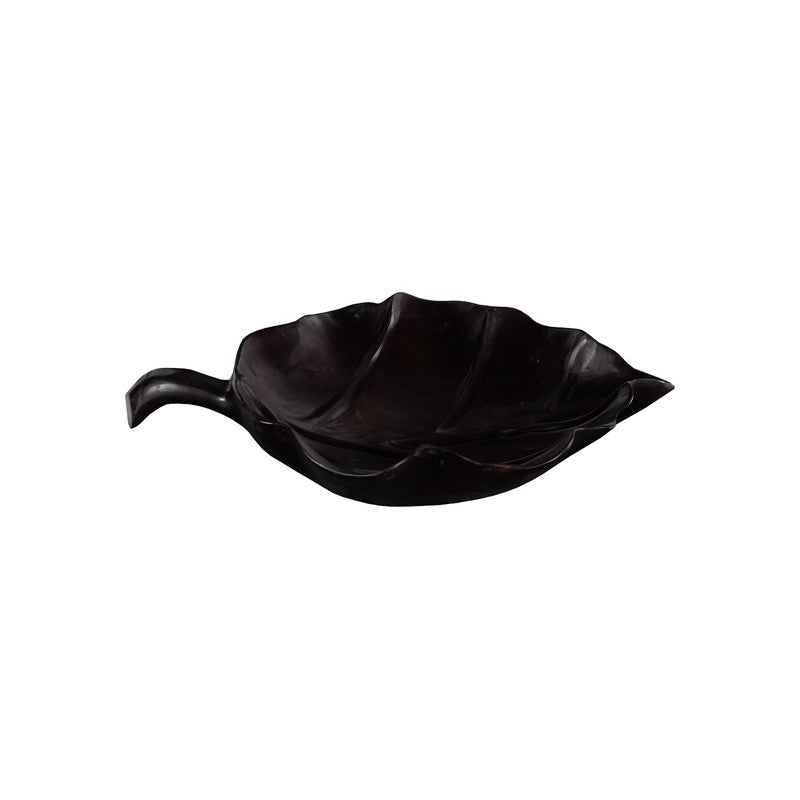 Leaf Bowl, Teak Wood, Black