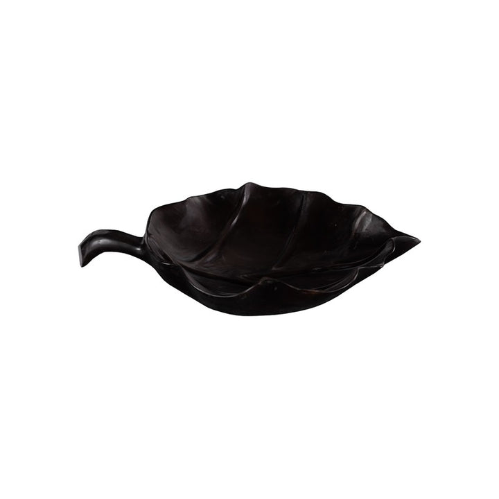 Leaf Bowl, Teak Wood, Black