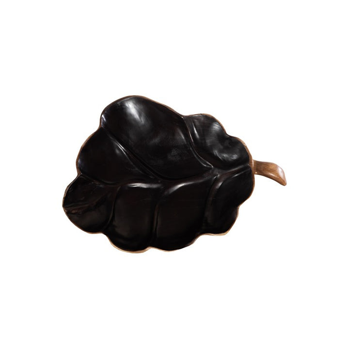 Leaf Bowl, Teak Wood, Natural & Black