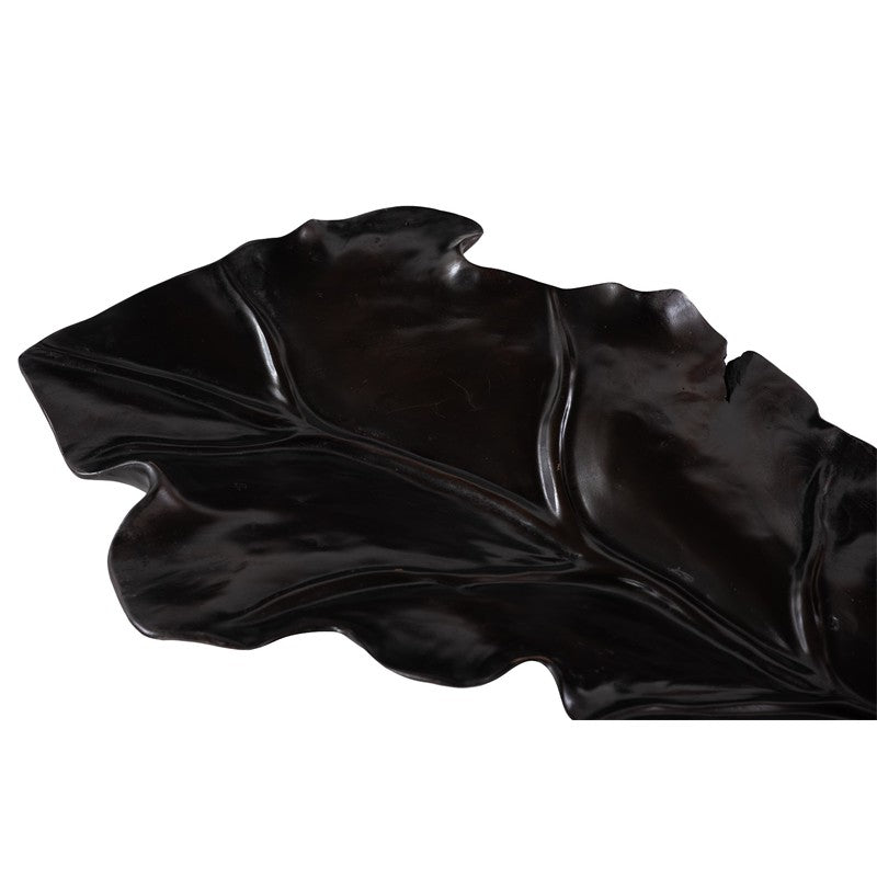 Leaf Bowl, Teak Wood,  Black Finish
