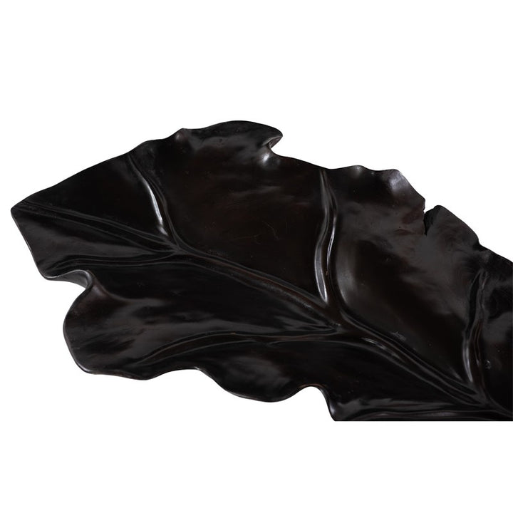 Leaf Bowl, Teak Wood,  Black Finish