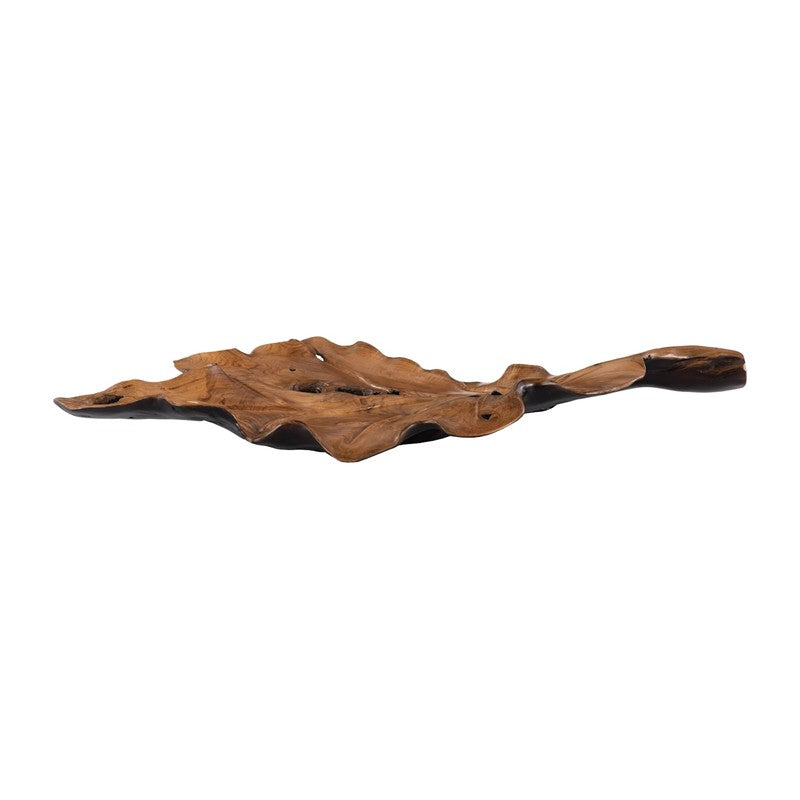 Leaf Bowl, Teak Wood, Black & Natural , Finish