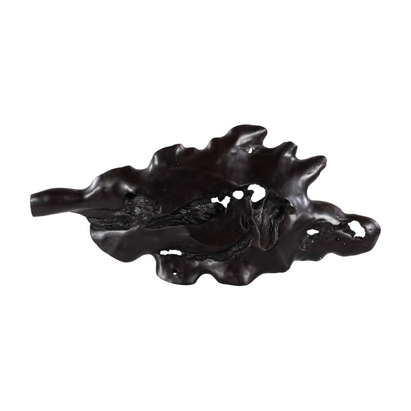 Leaf Bowl, Teak Wood, Black & Natural , Finish