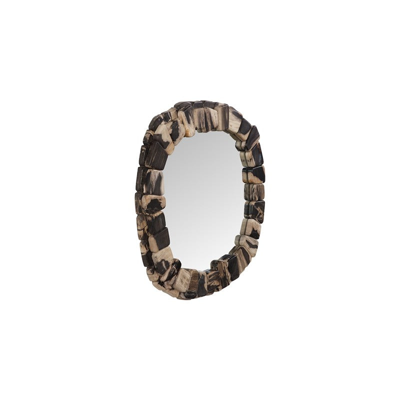 Stacked Pebble Petrified Mirror