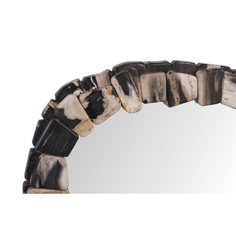 Stacked Pebble Petrified Mirror