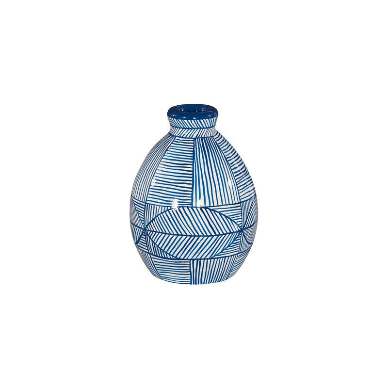 Indigo Mosaic Vase