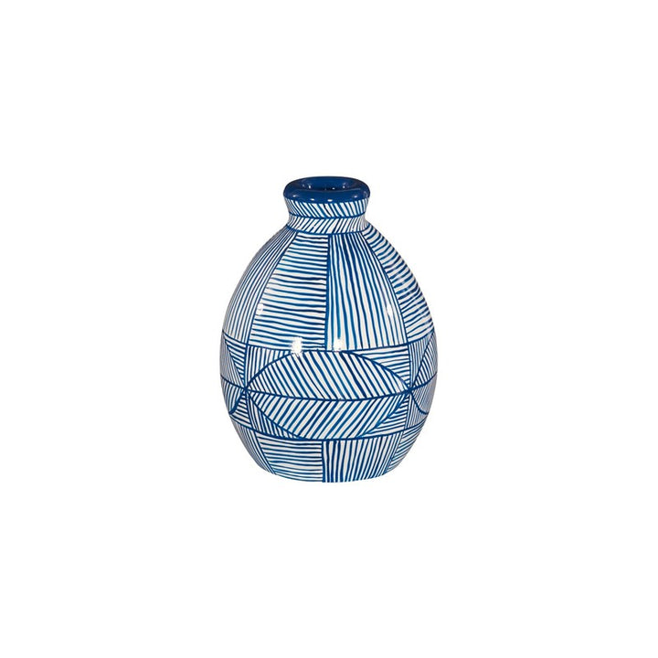 Indigo Mosaic Vase