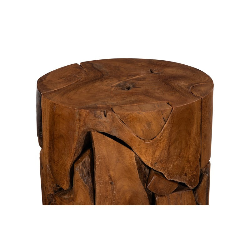 Teak Chunk Stool