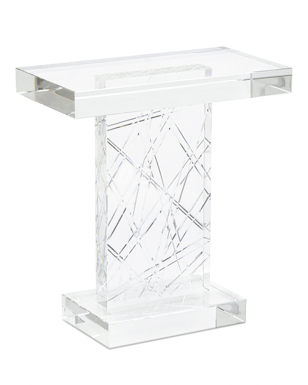 Etched Crystal Accent Table