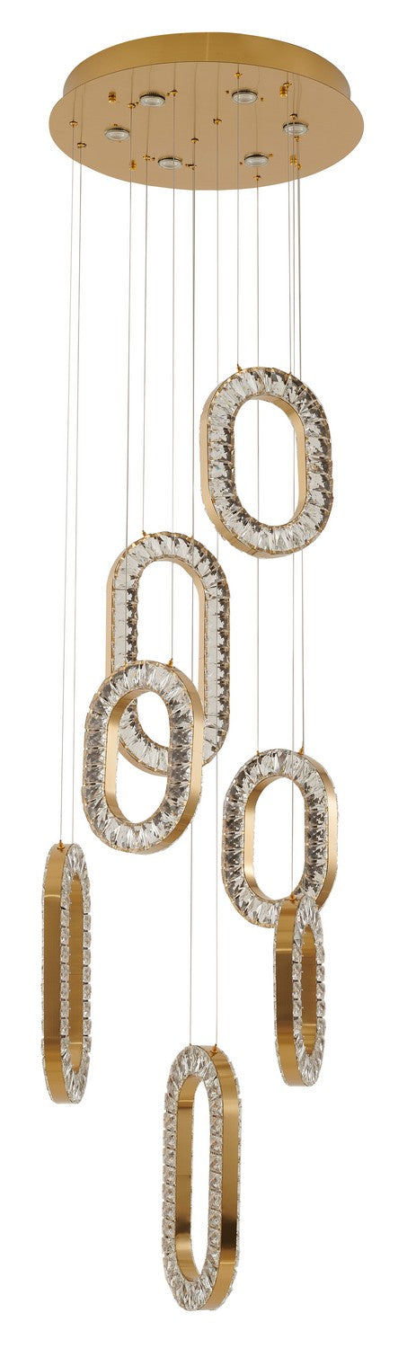 JP21C24BR Six Light Chandelier