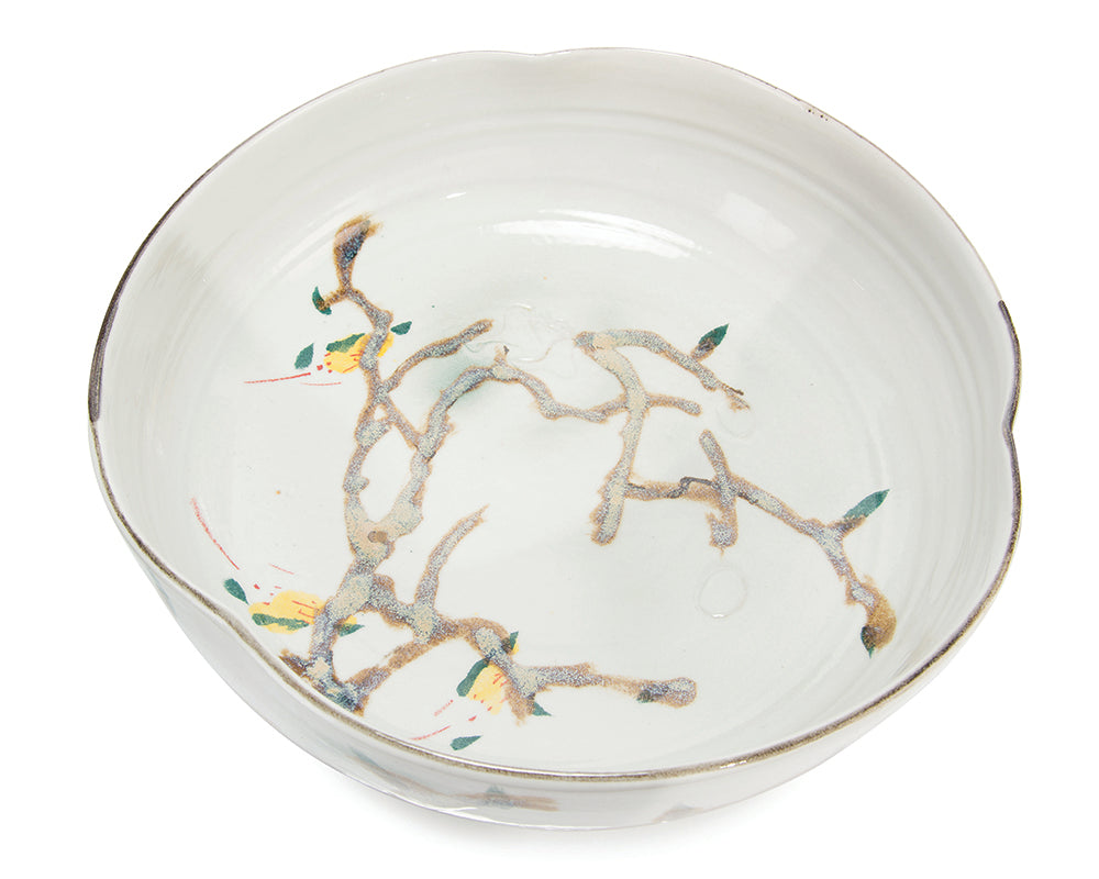 Twigs And Teal Bowl I
