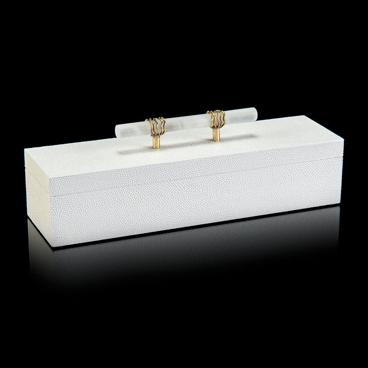 White Box With Alabaster Handle