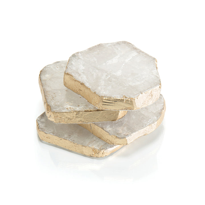 Set Of Four Selenite Coasters