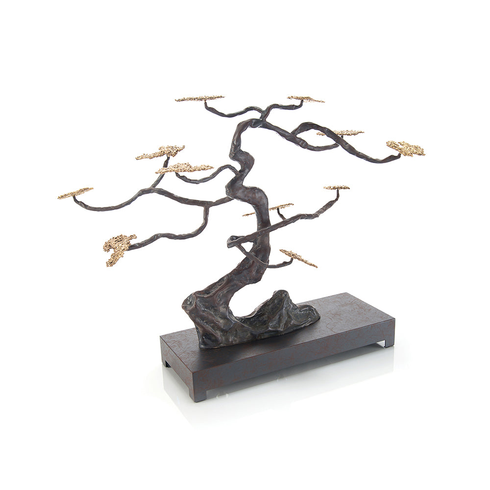 Windswept Sculpture In Antique Brass