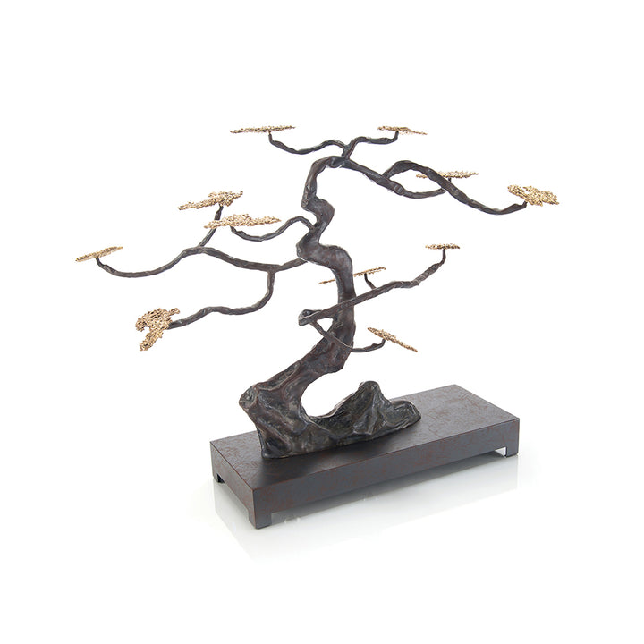 Windswept Sculpture In Antique Brass